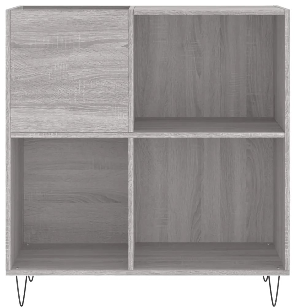 Armário p/ discos 84,5x38x89 cm derivados madeira cinza sonoma