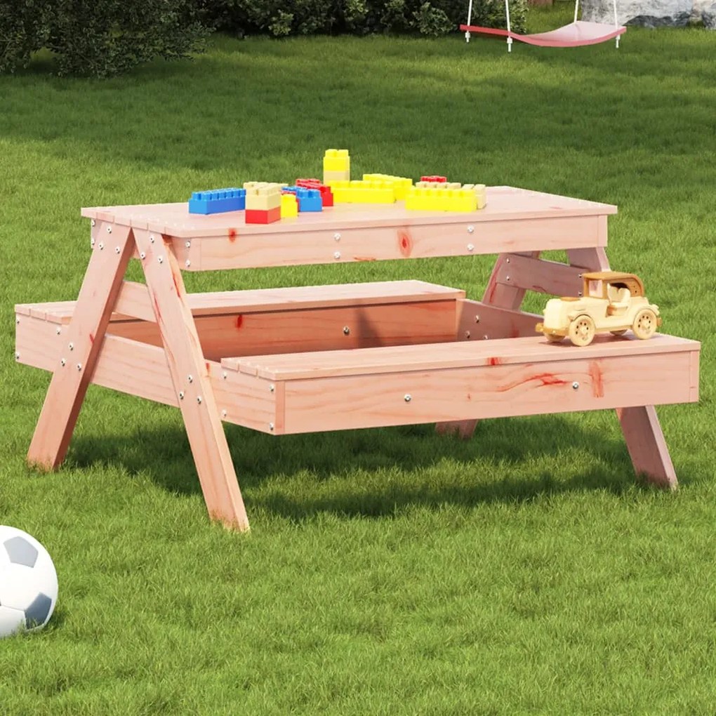 vidaXL Mesa piquenique p/ crianças 88x97x52 cm madeira douglas maciça
