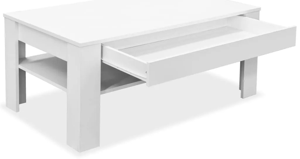 Mesa de centro em aglomerado 110x65x48 cm branco