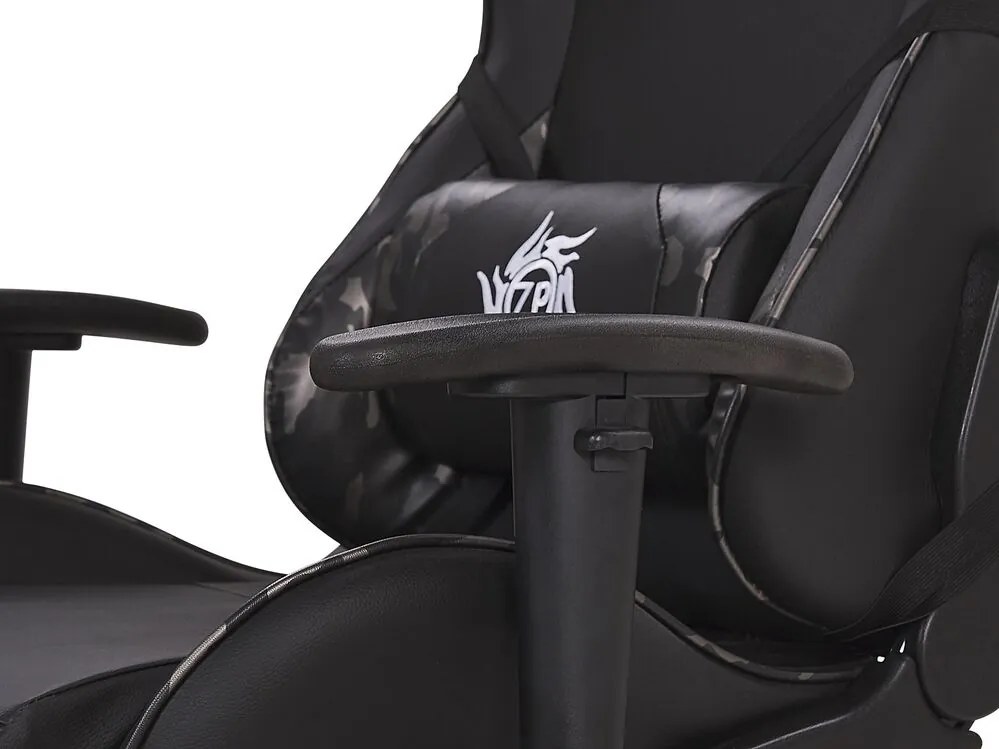 Cadeira gaming em pele sintética camuflada e preta VICTORY Beliani