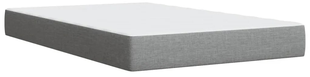 Cama com molas/colchão 120x200 cm tecido cinza-claro