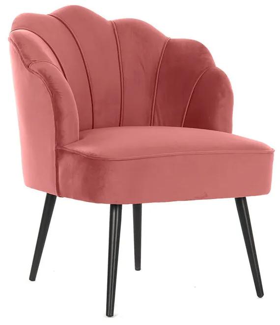 Cadeira DKD Home Decor Cor de Rosa Poliéster Madeira MDF (67 x 67 x 83 cm)