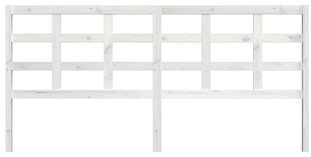 Cabeceira de cama 205,5x4x100 cm madeira de pinho maciça branco