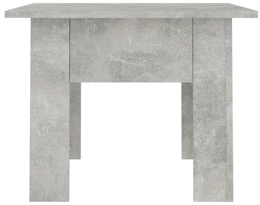 Mesa de centro 55x55x42 cm contraplacado cinzento cimento