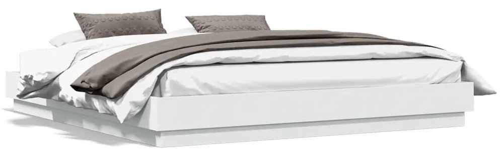 vidaXL Estrutura de cama 180x200 cm derivados de madeira branco