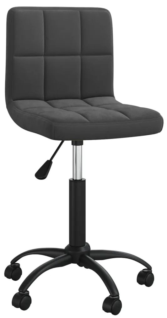 vidaXL Cadeira de jantar giratória veludo preto