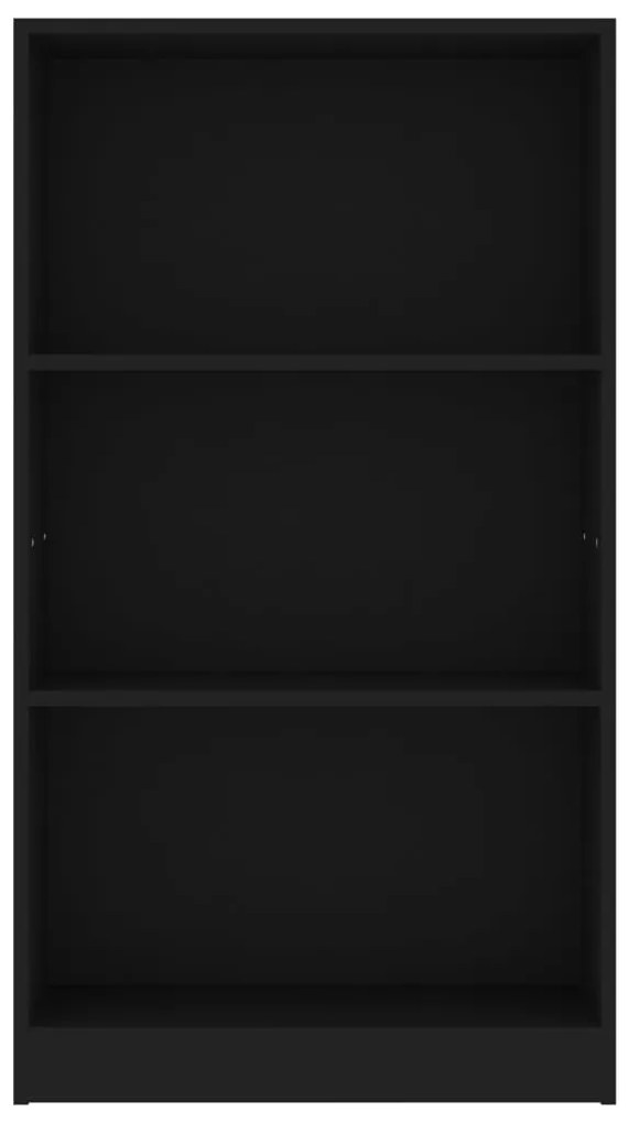 Estante c/ 3 prateleiras 60x24x109 cm madeira processada preto