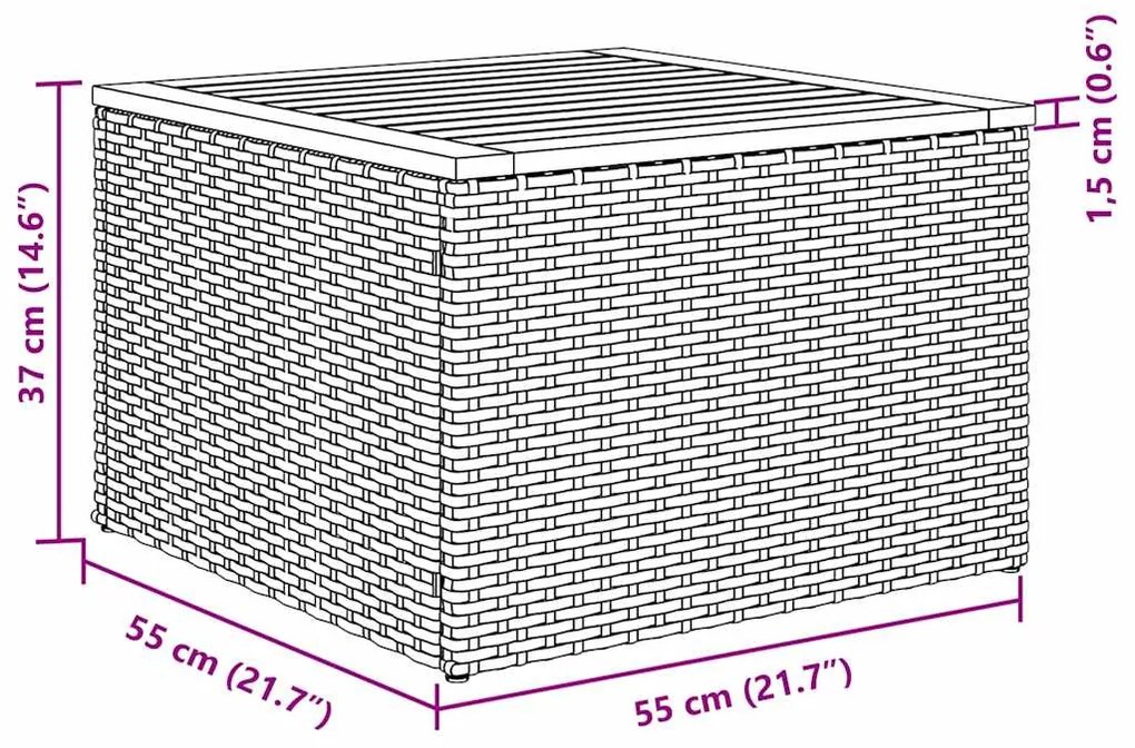Conjunto de Sofá de Jardim com 6 Peças e Almofadas, Rattan Sintético B