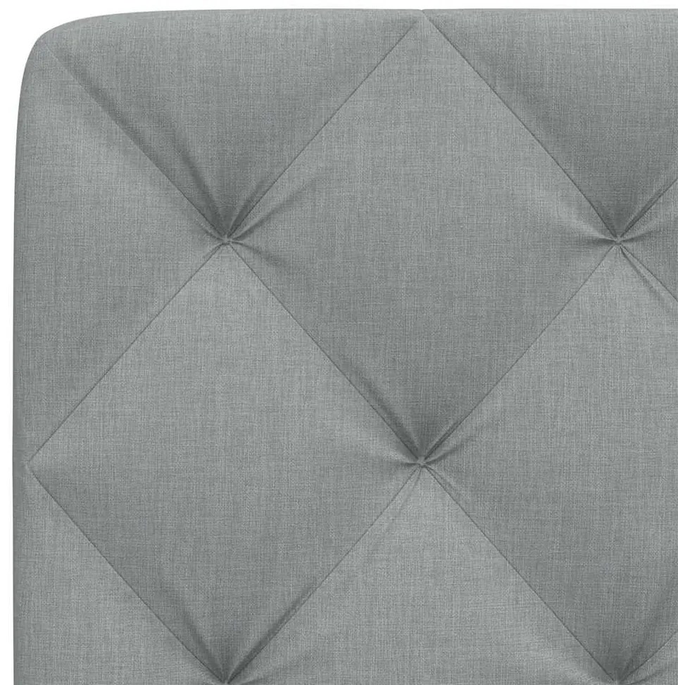 Almofadão de cabeceira 80 cm tecido cinzento-claro