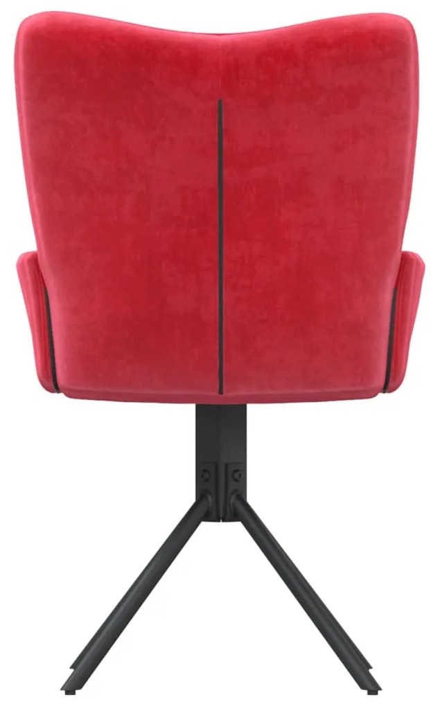 Cadeiras de jantar giratórias 2 pcs veludo vermelho tinto