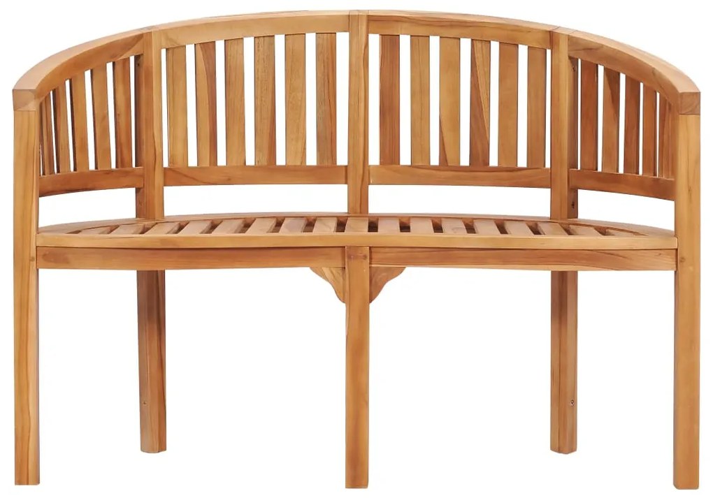 5 pcs conj. lounge de jardim formato banana teca maciça