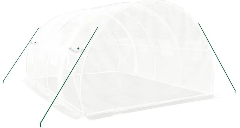 Estufa com estrutura de aço 12 m² 4x3x2 m branco