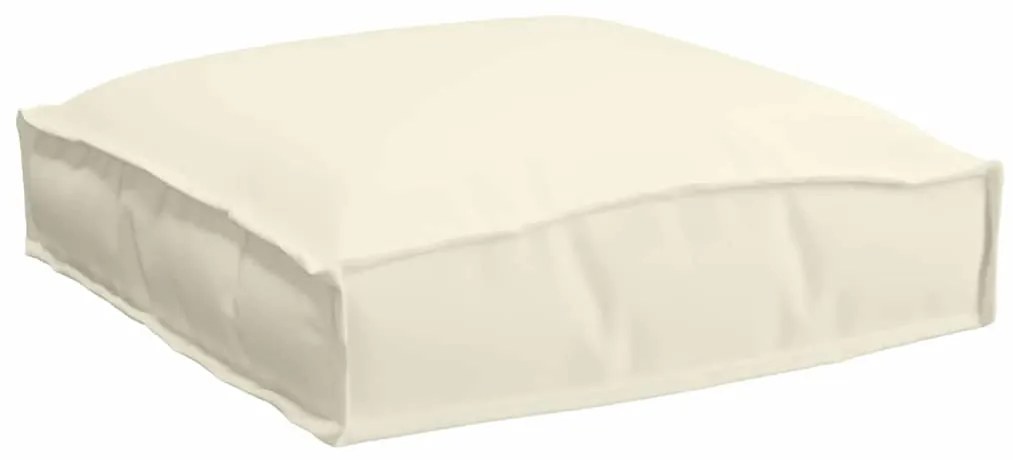 Almofadas de Pallet para Assento 2 pcs Creme 40x40x8 cm Tecido Oxford