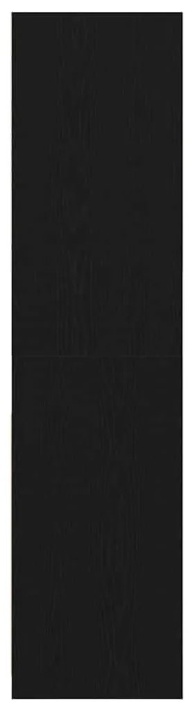 Guarda-Roupa Preto Carvalho 80 x 50 x 200 cm - Madeira de Engenharia