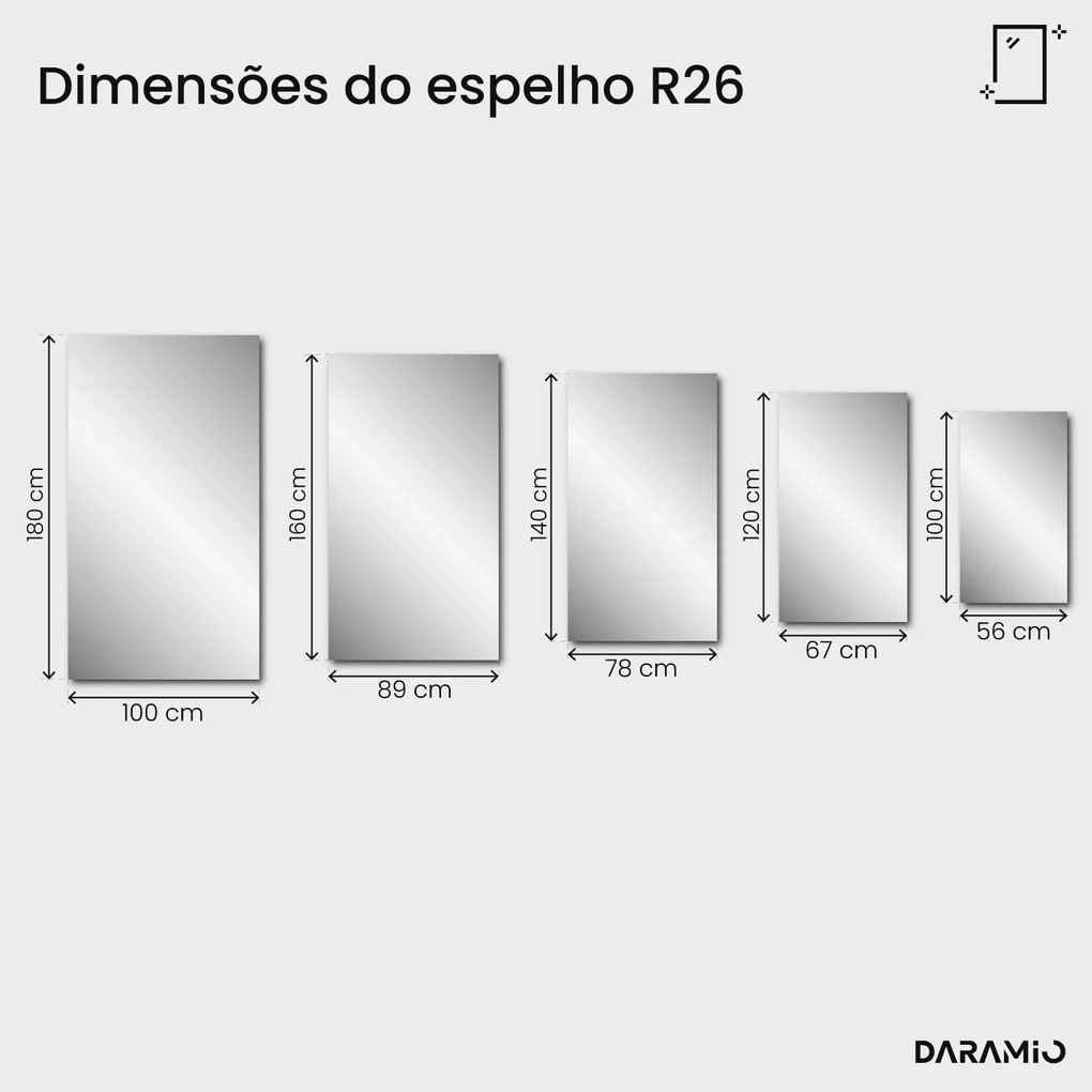 Espelho retangular biselado Pure R26