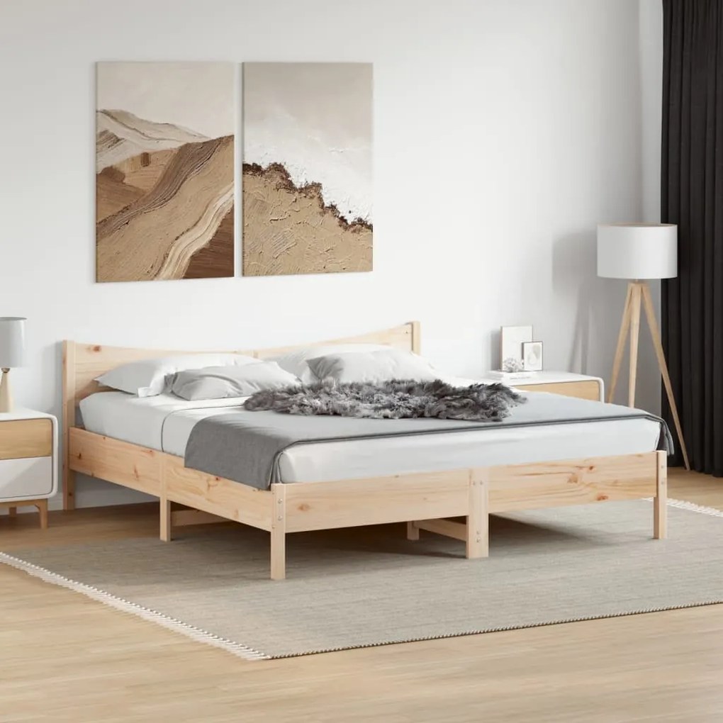 Cama sem colchão 180x200 cm madeira de pinho maciça
