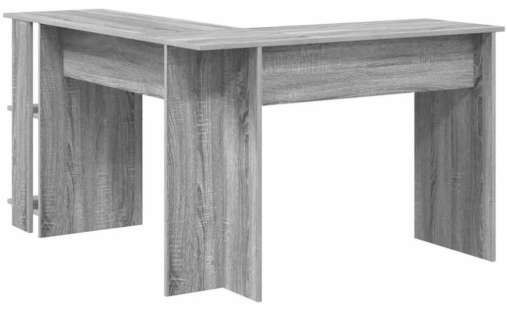 Mesa de canto cinza Sonoma com armazenamento 140x113,5x75cm