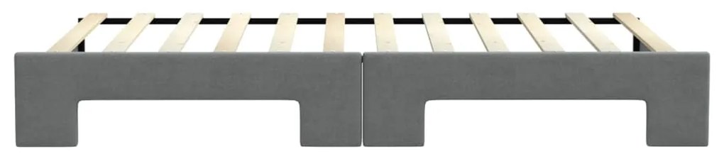Sofá-cama com gavetão 100x200 cm tecido cinzento-escuro
