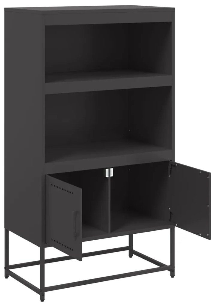 Aparador alto 68,5x38,5x123,5 cm aço preto