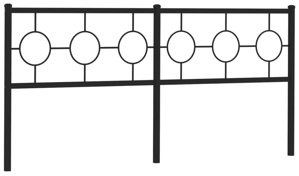 Cabeceira de cama 180 cm metal preto