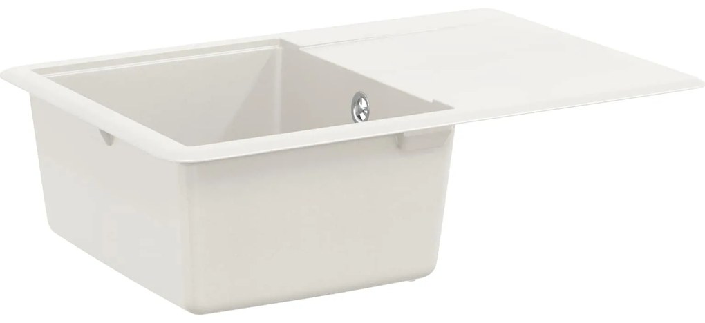 vidaXL Pia Branco 670 x 460 mm 80% Quartzo e 20% Resina