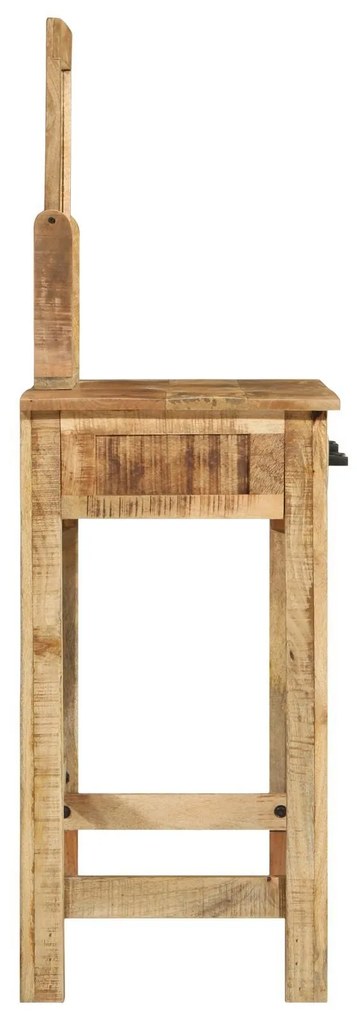 Mesa de Maquilhagem com Espelho Madeira Maciça Mangueira Áspera