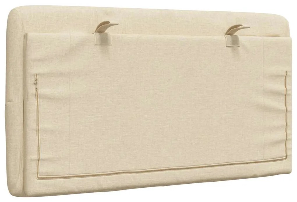 Almofadão de cabeceira 80 cm tecido creme