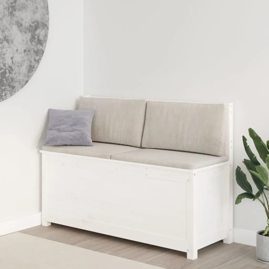 823555 vidaXL Banco 110x41x76,5 cm madeira de pinho maciça branco