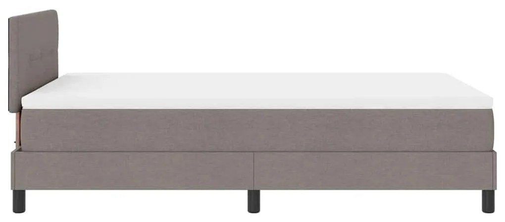 Cama Box com Colchão &amp; LED Taupe 120x200 cm em Tecido