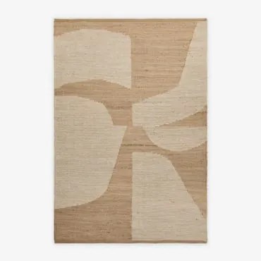 Alfombra Retangular Em Juta E Algodão Meira Cores Naturais & 300 X 200 Cm - Sklum