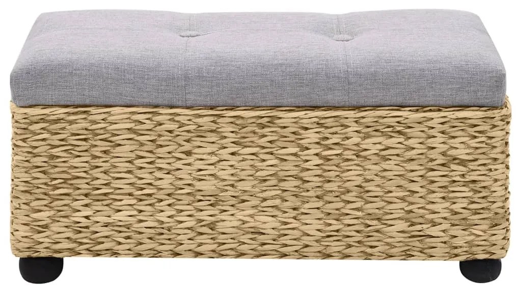 Conjunto de bancos 2 pcs erva marinha cinzento