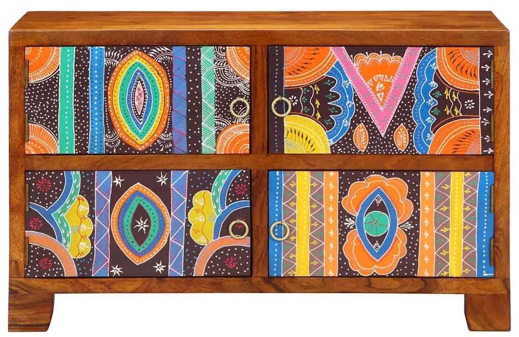 Armário para Sapatos vidaXL 90x35x55 cm em Madeira Maciça de Acácia