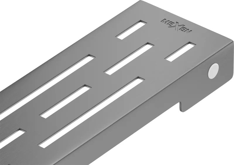 Mexen Flat M01 cobertura para ralo linear 70 cm, cinza escovado - 1E20070
