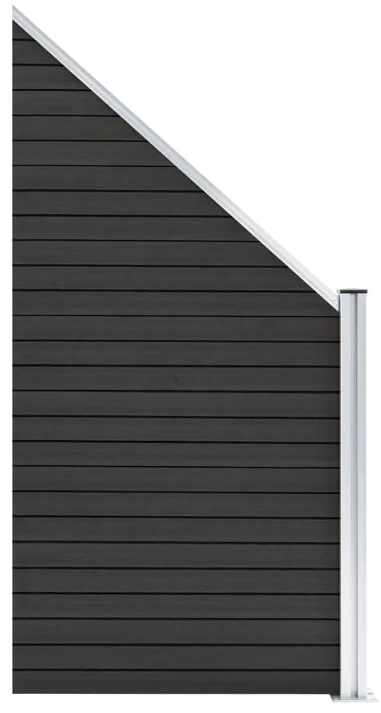 Painel de vedação 95x(105-180) cm WPC cinzento