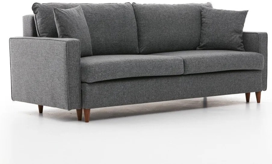 Sofá-cama de 3 lugares Eva – Cinzento – 210 cm x 82 cm x 90 cm