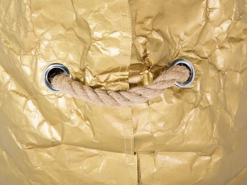 Pufe poltrona dourado DROP Beliani