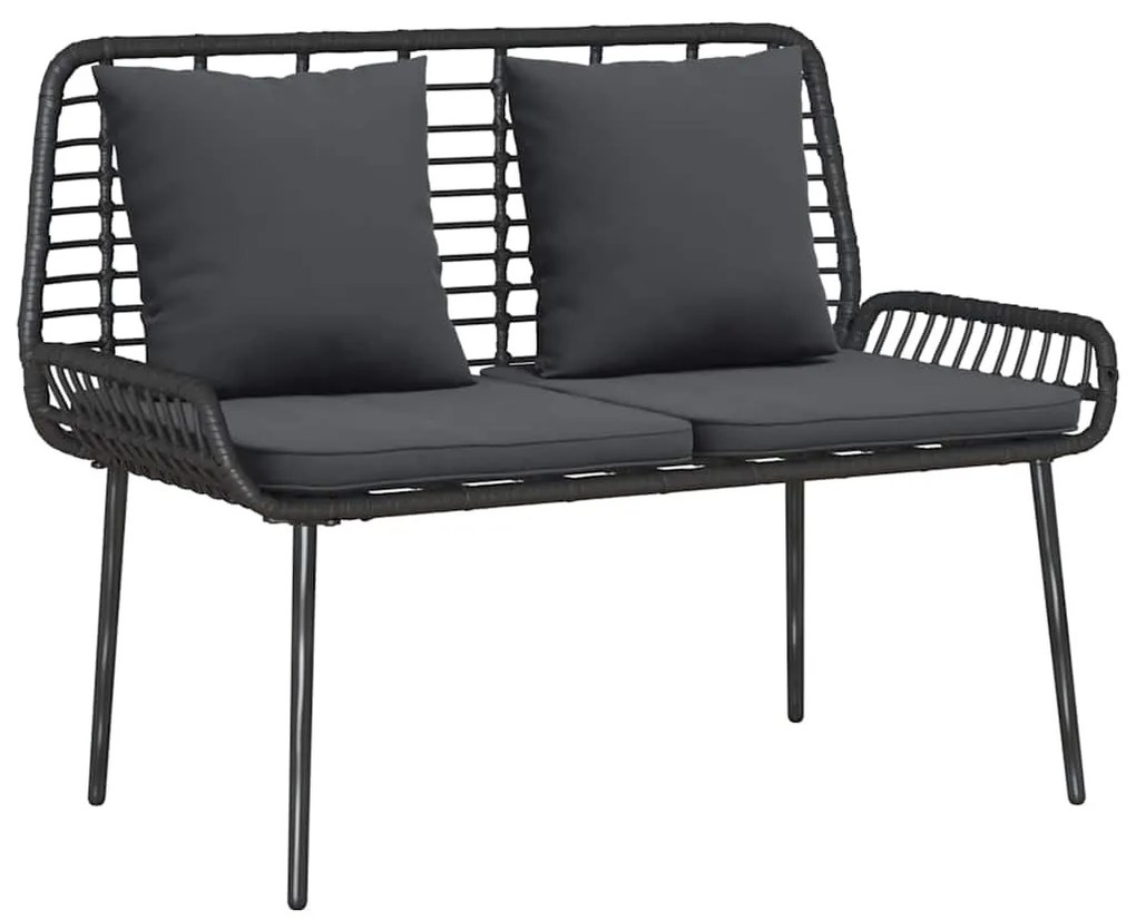 Conjunto de Jantar para Jardim 3 pcs Preto, Antracite