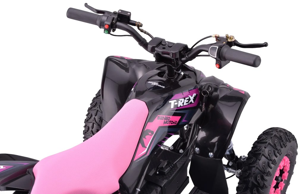 Moto 4 elétrica para crianças 1300W Motors T-REX Rosa