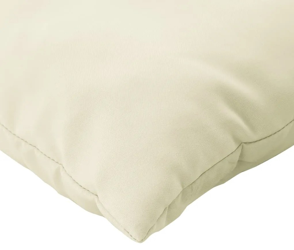 Almofadões de paletes 3 pcs tecido creme