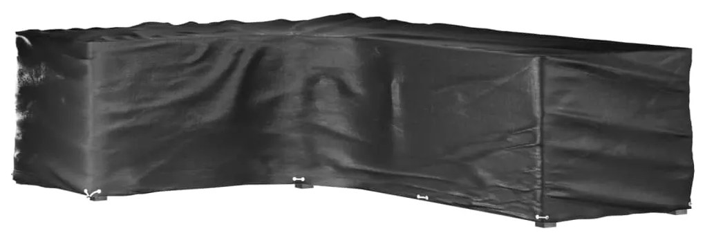 Capas p/ mobília jardim forma de L 2 pcs 18 ilhós 220x285x80 cm