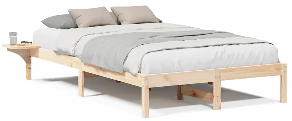 Estrutura de cama com mesas de cabeceira Castanho 140 x 190 cm