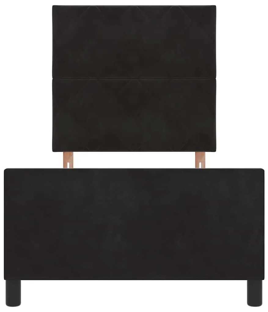 Estrutura de Cama vidaXL Preta 90x200 cm Veludo