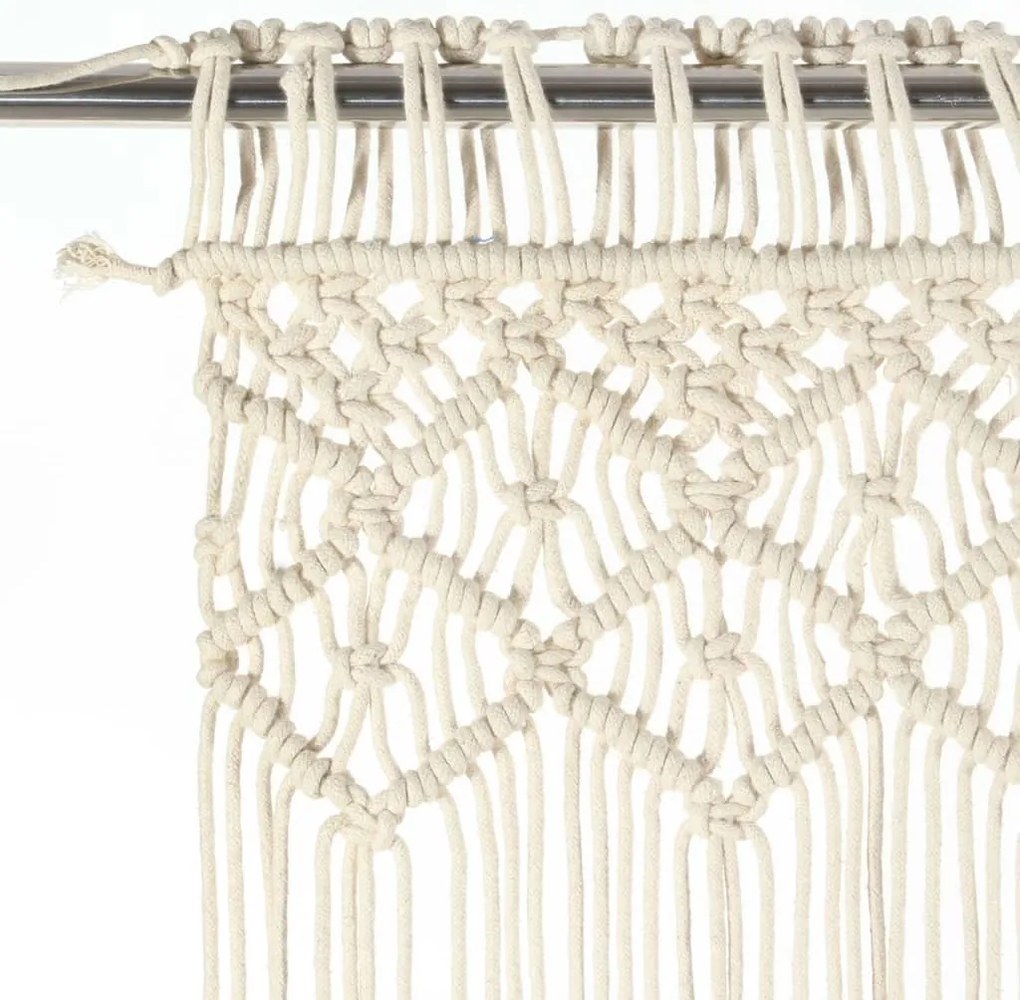 Cortina em macramé 140x240 cm algodão