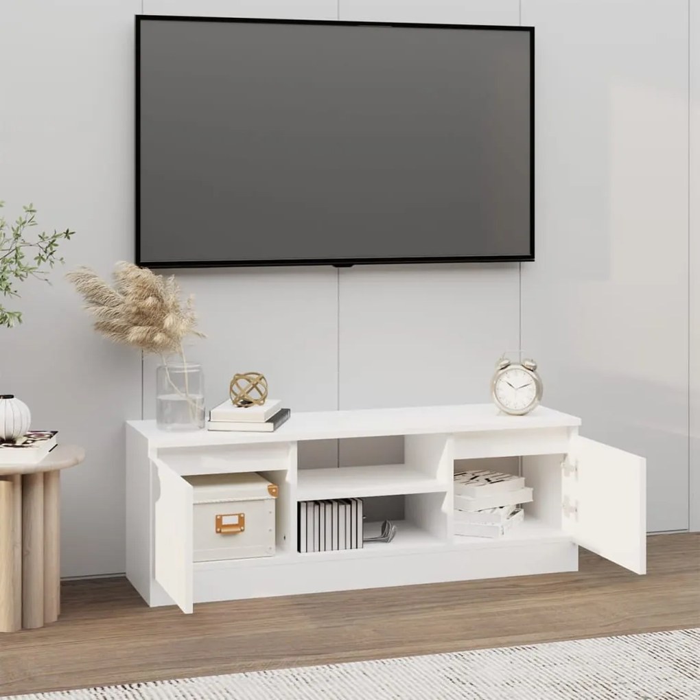 Móvel de TV com porta 102x30x36 cm branco