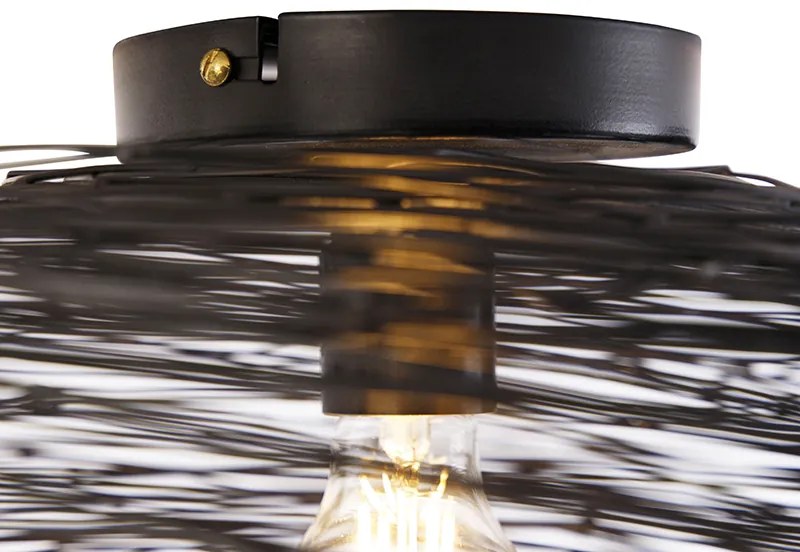 Candeeiro de teto design preto oval - Sarella Design