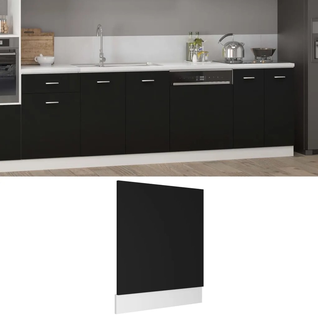 vidaXL Painel máquina lavar louça “Lyon” derivados de madeira cinzento
