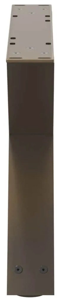 Pés para mesa de centro 2 peças aço natural 50x(30-31,3) cm aço