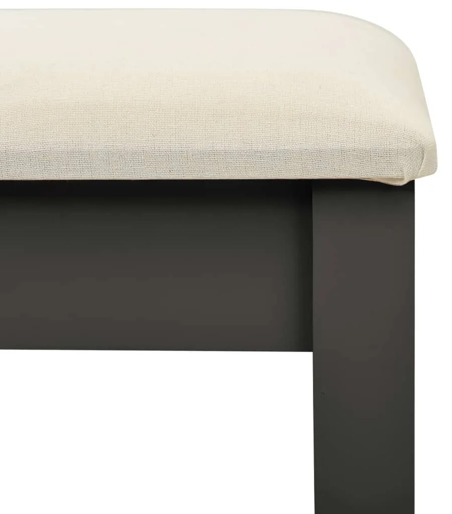 Toucador c/ banco 65x36x128 cm MDF e madeira paulownia cinzento