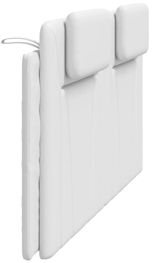 Almofadão de cabeceira 180 cm couro artificial branco