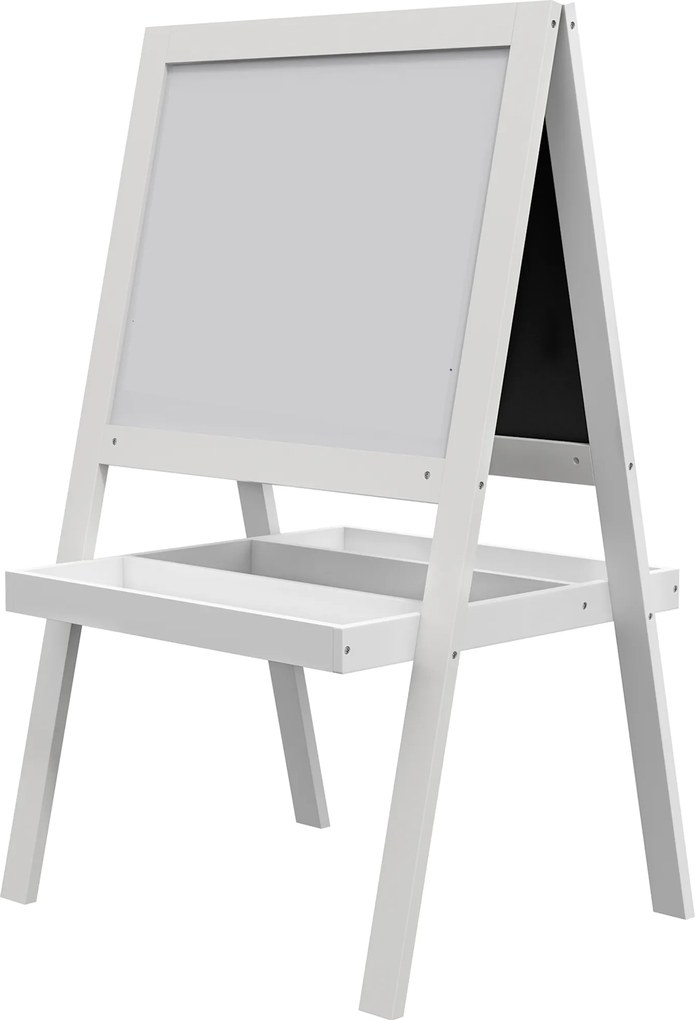 Cavalete quadro infantil 2 em 1 face quadro branco magnético e face quadro-negro a giz branco